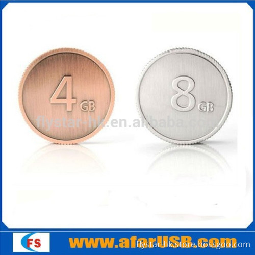 Metal antique coin usb flash drive with logo printing for antique lovers 1GB/2GB/4GB/8GB/16GB/32GB/64GB/128GB
